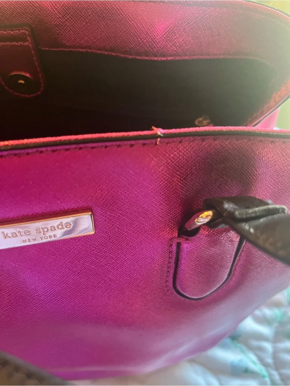 🌟 METALLIC BAJA ROSE 🌟  Kate Spade Evangelie Satchel